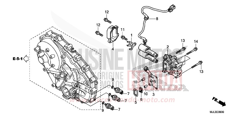 SOLENOIDE LINEAIRE de NC750X DCT SWORD SILVER METALLIC (NHA95) 2014